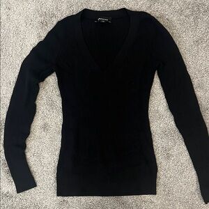 Express Women's Classic Black V-Neck Sweater